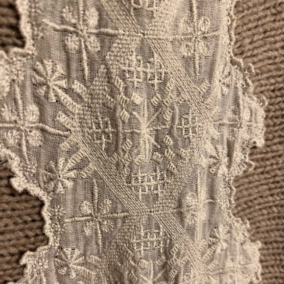 FREE PEOPLE Sweater Coat/Cardigan - Size Large - Button Closure Lace Detail - Picture 4 of 5